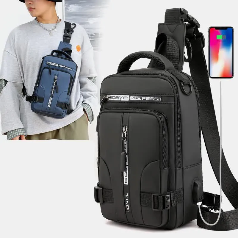 Sling Chest Bag for Men Backpack Casual Daypack with Crossbody Strap