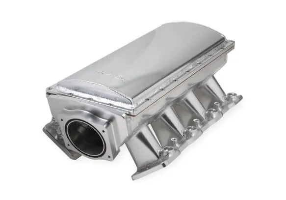 SNIPER EFI FABRICATED RACE SERIES INTAKE MANIFOLD - GM LS3-L92 - 90MM - POLISHED SILVER