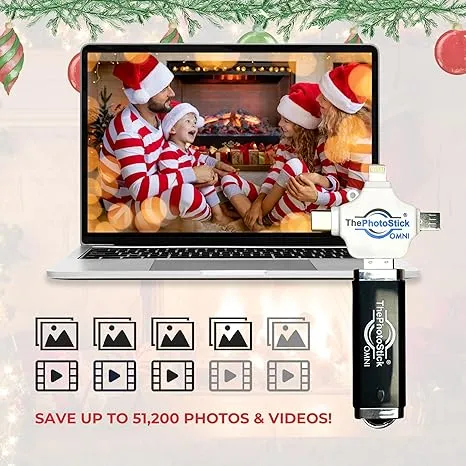 ThePhotoStick® Omni: Easy Photo & Video Backup (128GB)