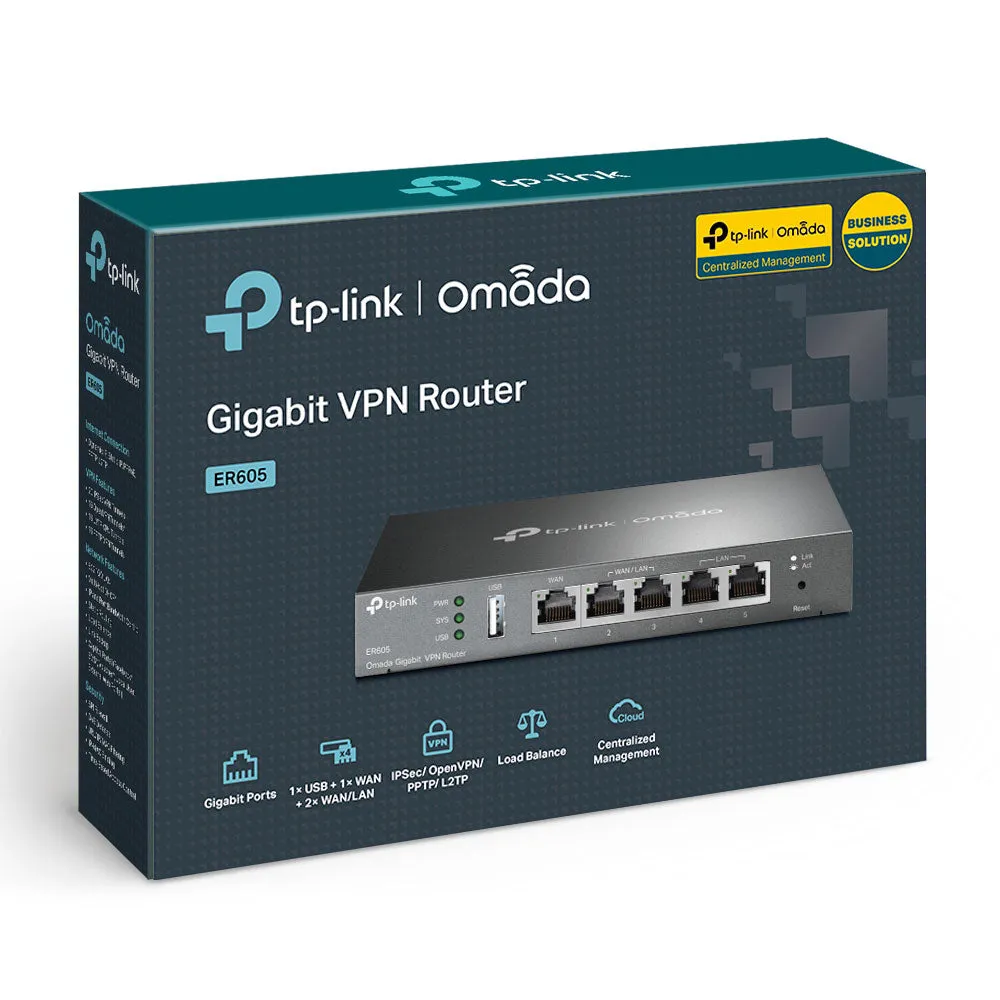 TP-Link ER605 Omada Gigabit VPN Router 4 Ports
