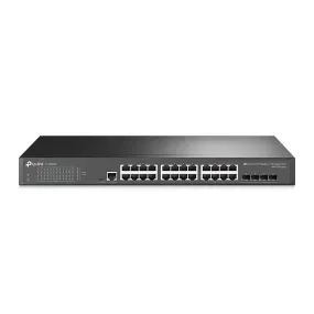 TP-Link TL-SG3428 24-Port Gigabit L2  Managed Switch with 4 SFP Slots, 24x RJ45 Ports, Micro USB Console Ports, Integration with Omada SDN Controller, Static Routing, IGMP Snooping, 802.1p/DSCP QoS, SNMP, Dual Image, IPv6