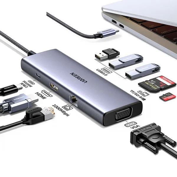 UGREEN CM498-15600 USB-C 9-In-1 Docking Station