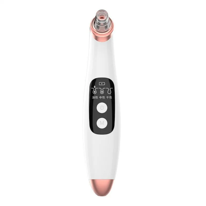 USB Electric Vacuum Suction Blackhead Remover With LED Display For Deep Pore Cleansing