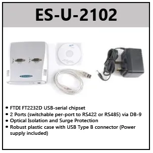 USB TO RS422/RS485 ADAPTERS W/OPTICAL ISOLATION (FULL SPEED)