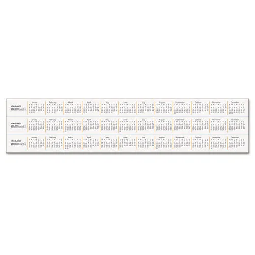 Wallmates Self-adhesive Dry Erase Monthly Planning Surfaces, 18 X 12, White/gray/orange Sheets, Undated