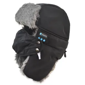 Wireless Bluetooth Hat with Windproof Mask Music Hands-Free Headset with Plush