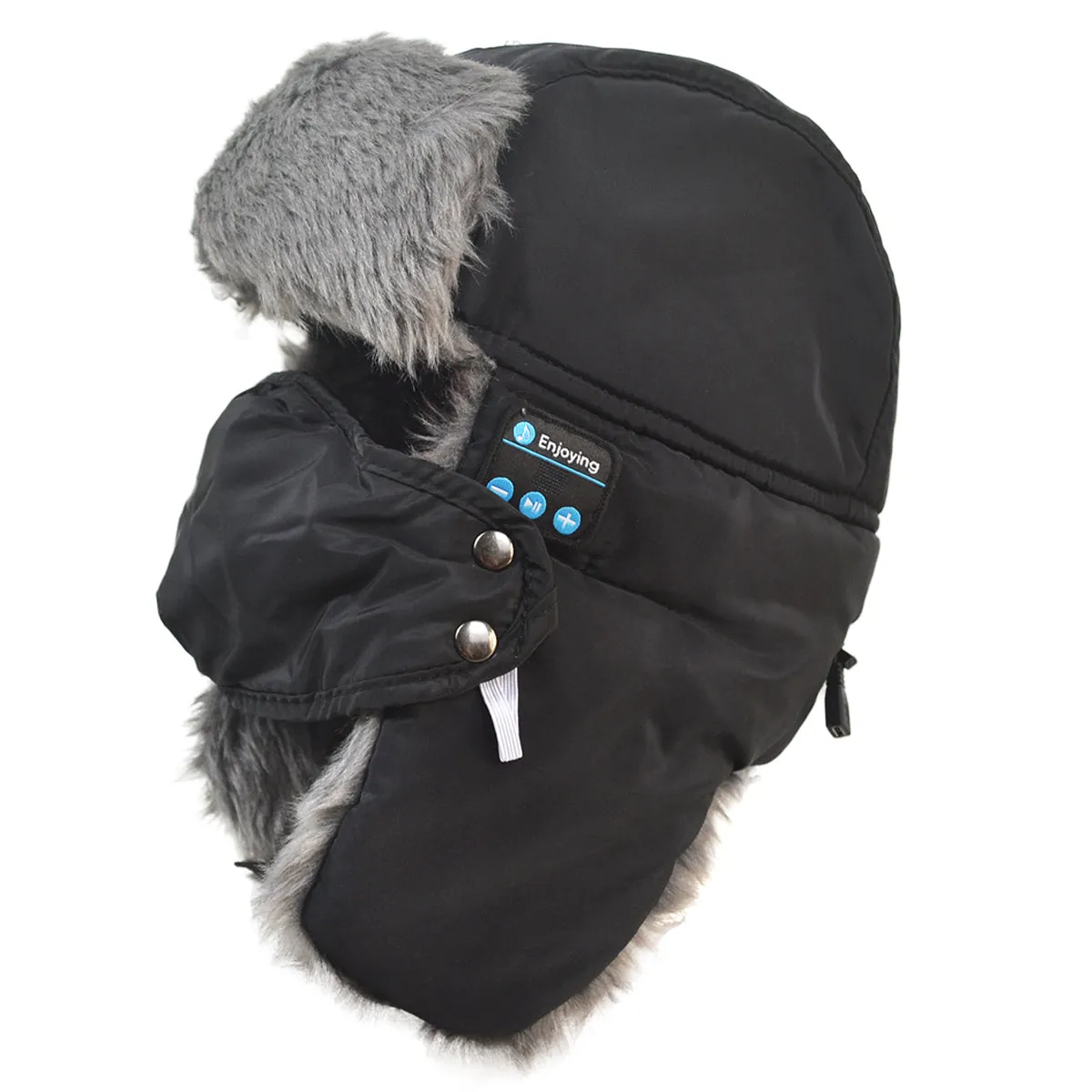 Wireless Bluetooth Hat with Windproof Mask Music Hands-Free Headset with Plush