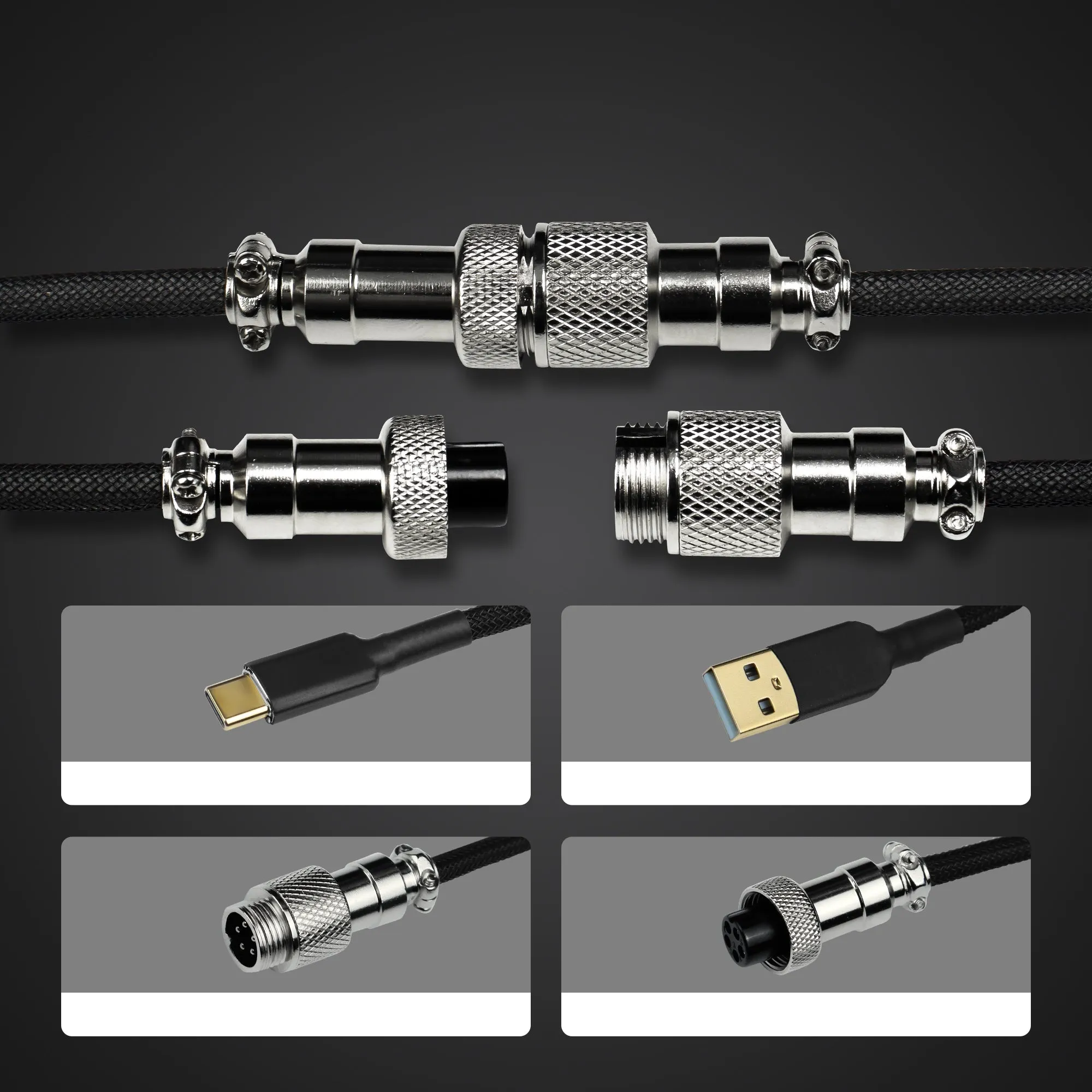 Womier Pro Braided Coiled Aviator USB Cable (2 Colors)