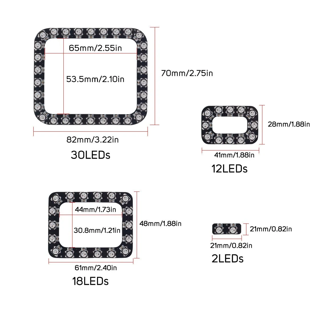 WS2812B 62 LEDs Full Dream Color DC5V