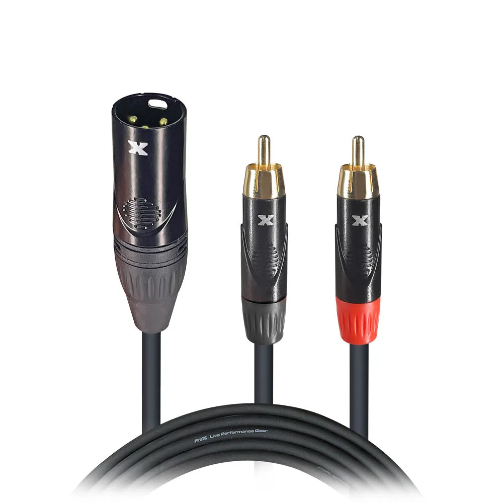 XC-SYXF10 10 Ft. High Performance Y Cable 1/4" TRS-M Stereo to Dual XLR-F